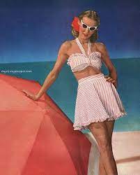 The Pink Days Of Summer Costumi Da Bagno D Epoca Moda Anni 30 Moda Da Spiaggia