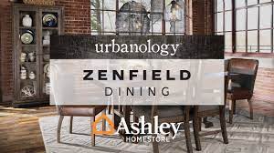 Dark brown trishelle dining room server view 2. Ashley Homestore Zenfield Dining Room Youtube