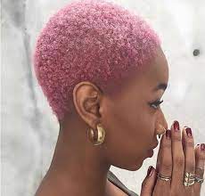 Pink Twa Natural Hair Styles Twa Hairstyles Shaved Hair Designs