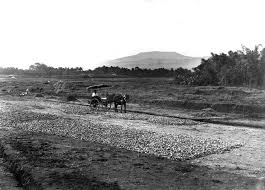 Jl Riau Dengan Latar Belakang Gunung Tangkuban Perahu Bandung 1917 Indonesia Perahu Pariwisata