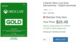 By purchasing the xbox live gold membership card 1 month xbox key you can download from up to four xbox video games completely free of charge since gamers with xbox gold membership receive a couple of gems each month! Costco Deal 6 Months Of Xbox Live Gold For 4 24 Per Month Plus 1 000 Apex Legends Coins Iphone In Canada Blog