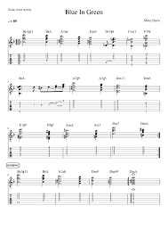 Check spelling or type a new query. Blue In Green Guitar Chord Melody Sheet Music For Guitar Solo Musescore Com