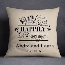 Happily Ever After Pillow Family Pillow Wedding Gift Personalized Pillow Housewarming Gift Custom Pillo Personalized Pillows Wedding Pillows Family Pillow
