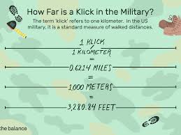 We conclude that 100 yards is equivalent to 300 feet: How Far Is A Klick In Military Terms