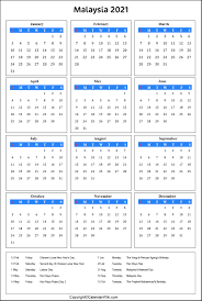 Feel free to share / download ✌️ tds. Printable Malaysia Calendar 2021 With Holidays Public Holidays