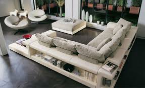 The design of this living room set is a beauty! Leather And Fabric Sofa The Perfect Mixture For Any Style