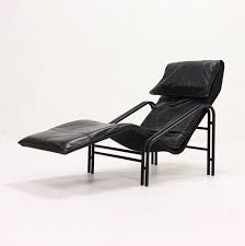 Modern gray faux leather seat with a tufted design and black metal frame provides an instant. Leather Chaise Longue Lounge Chair 1980s 116135