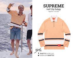 Available in a range of colours and styles for men, women, . Bts Fashion Style Finder 170414 J Hope Supreme Half Zip Rubgy