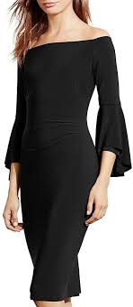 Lauren Ralph Lauren Off The Shoulder Dress Ralph Lauren Womens Clothing Off Shoulder Evening Dress Black Dress With Sleeves