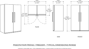 They are also usually between 30″ and 36″ wide. Australian Refrigerator Guide Sizes Chart Renomart