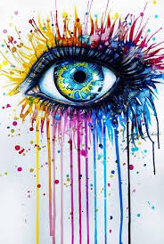 Interesting Colours Art Painting Art Drawings Eye Art