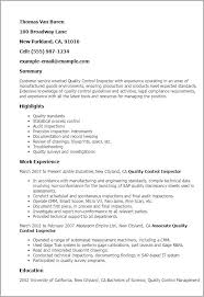 Quality Control Inspector Resume Inspections Safety Testing Quality Assurance Resume Examples Created By Pros Myperfectresume Quality Control Inspector R