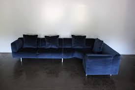 Shop blue sectional sofas in a variety of styles and designs to choose from for every budget. Mint Huge Cassina 250 Met L Shape Sectional Sofa In Navy Blue Velvet Cassina Vinterior