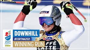 Sous le soleil couchant, la slovaque a remporté vendredi le premier des deux slaloms organisés à are (suède), devançant de peu (+0''20) la championne du monde. Corinne Suter Gold Medal Women S Downhill 2021 Fis World Alpine Ski Championships