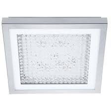 Light fixture number of lights. Eglo Led Square Ceiling Light Metal 16 W Chrome 203688a Rona