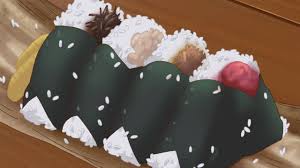 Four Types Of Onigiri Yama No Susume Season 2 Episode 17 Anime Bento Food Art Kawaii Food
