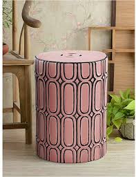 Amazon Com Motini Ceramic Stool Garden 16 Round Glazed Elliptical Pattern Ceramic Garden Stool Decorati In 2020 Side Table Decor Ceramic Stool Ceramic Garden Stools