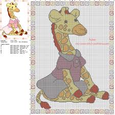 Annie's digital offers animal quilt patterns for crib quilts, wall hangings and bed quilts featuring cuddly teddy bears, bunnies, puppies, elephants and more. Cross Stitch Baby Blanket With Baby Giraffe With Pink Dress Free Pattern Download Free Cross Stitch Patterns Simple Unique Alphabets Baby