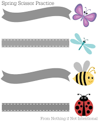 Free trolls inspired cutting pack to practice scissor skills and fine motor skills. Free Printables Spring Themed Scissor Practice For Preschool