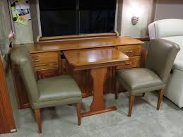 Rv Dinette Credenza Computer Center In 2020 Dinette Tables Dinette Dinette Chairs