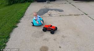 In this post, i will show you step by step how to make a simple remote control car that operates in rf (radio frequency). Father Attaches Remote Control Car To Son S Baby Seat And Tows Toddler Daily Mail Online