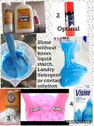 Add a few drops of green paint to one bowl, light pink to another bowl, and dark pink to the third bowl. Slime Without Borax Landry Detergent Liquid Starch Or Contact Lens Solution Slime Without Contact Solution Diy Fluffy Slime Fluffy Slime