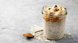 Recipe from (omit the sliced peaches and either raspberries or blueberries): 7 Tasty And Healthy Overnight Oats Recipes