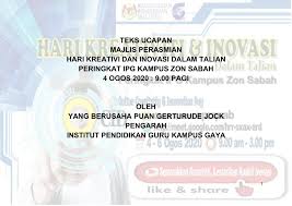 Dalam menulis karya tulis, kata pengantar merupakan komponen yang paling utama serta tidak boleh anda. Teks Ucapan Terkini Pengarah Majlis Perasmian O Cid2020 Ipgk Zon Sabah Membalik Buku Halaman 1 11 Pubhtml5