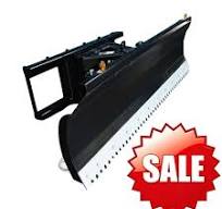 72" Light-Duty Pusher Snow Plow Dozer Blade Combo ...