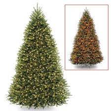 10 Ft Pre Lit Dunhill Fir Hinged Full Artificial Christmas Tree Lv Dual Color Led Lights Pre Lit Christmas Tree Fir Christmas Tree Artificial Tree
