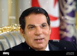 Tunisian president Zine El Abidine Ben Ali seen at the Presidential Palace  of Carthage, near Tunis,