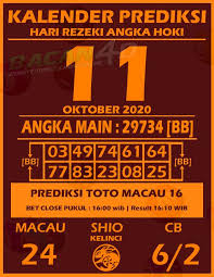 Pin Di Kalender Toto Macau