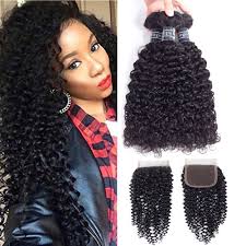 The best brazilian curly hair is known for its versatility, full body, beautiful bounce, and texture.its color must come in natural color, 613 blonde,3 toned hair color or black. Amazon Com Amella Hair Brazilian Virgin Curly Hair Weave 3 Bundles With Lace Closure Free Part 4x4 8a 100 Unprocessed Brazilian Kinky Curly Hair Weave Bundles Natural Black Color 16 18 20 14inch Beauty