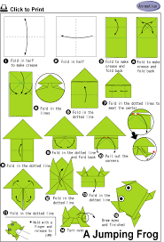 How to make a paper frog that jumps high and far easy tutorial. Make A Jumping Frog Cute Origami Origami Patterns Origami Frog Instructions