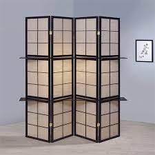 The folding screens four panel white folding screen, made by coaster, is brought to you by a1 furniture & mattress. Coaster 4 Panel Folding Screen Room Divider In Tan And Cappuccino 900166