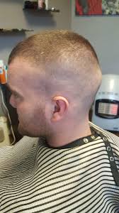 This haircut is a buzz cut with a number 3 on top and skin fade on the back and sides. Jon S Barber Shop Jonsbarbers Twitter
