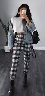 Black And White Checkered Pants Outfit Ideas 37 Flawless Outfits Ideas Calcas Flawless Ideas In 2020 Plaid Outfits Plaid Pants Outfit Fashion Outfits