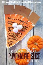 Paper Plate Pumpkin Pie Slice Kid Craft Idea Thanksgiving Crafts For Kids Thanksgiving Preschool Thanksgiving Crafts