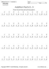 Three Minute Timed Math Drill Sheets Adding 0 3 With Sums To 12 Math Fact Practice Math Drills Timed Math Drills