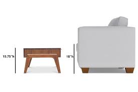If you want a coffee table, add its width to the mix, then another 15 inches wide on average for the space between the sofa and the coffee tables. The Ultimate Coffee Table Size Guide Apt2b