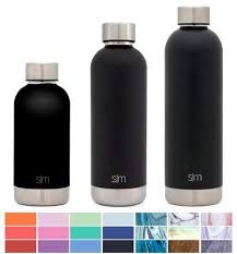 Simple Modern 12oz Bolt Sports Water Bottle Stainless Steel Kids Flask Double Wall Insulated Reusable Small Leakproof Thermos Midnight Black Walmart C Stainless Water Bottle Small Water Bottle Water Bottle