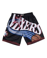 Display your spirit with officially licensed philadelphia 76ers shorts in a variety of styles. Mitchell Ness Philadelphia 76ers Men S Big Face Shorts Reviews Sports Fan Shop By Lids Men Macy S