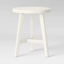 Chase End Table Cream Threshold End Tables Round Wood Side Table Painted End Tables
