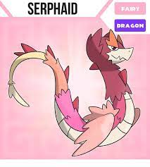 Dalerah Region On Instagram 068 Serphaid Scaly Skin Pokemon Type Fairy Dragon Height 3 0m Weight 58 5kg Gender Ratio In 2021 Pokemon Type Fairy Dragon Pokemon