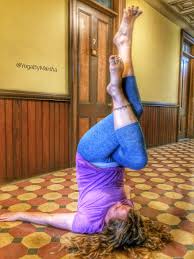 Shoulderstand With Eagle Legs Arm Balance Yoga Poses Power Yoga Poses Yoga Inversions