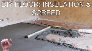 How To Build A Floor Insulation And Screed Youtube