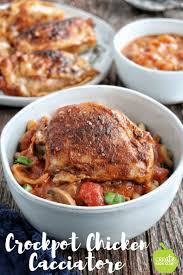 Who Knew Crockpot Meals Could Be So Delicious This Chicken Cacciatore Is A Slow Cooker Reci Chicken Cacciatore Recipe Easy Chicken Recipes Cacciatore Recipes