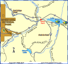 Estes Park Local Area Map Colorado Vacation Directory