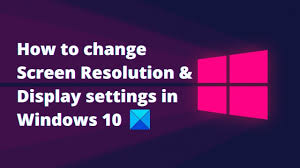 Change Screen Resolution Color Calibration In Windows 10