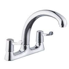 We stock kitchen sinks in a range of colours and finishes, including white, black, graphite, onyx and more. 57a Deck Mounted Dual Lever Mixer Kitchen Tap Chrome Kitchen Mixer Taps Screwfix Ie
